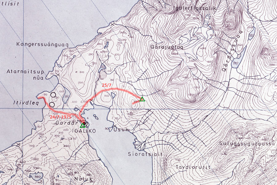 Vandring i Sydgrnland 1975