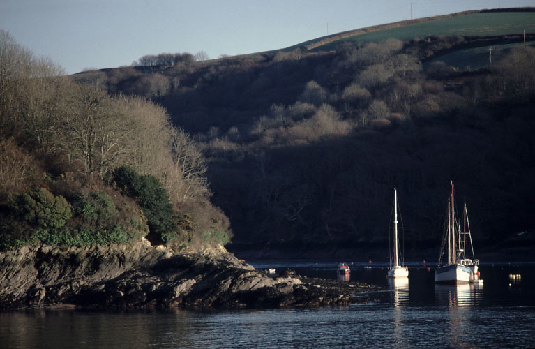 Penleath Point and Pont Pill, Fowey Estuary, Cornwall, UK, 1987
