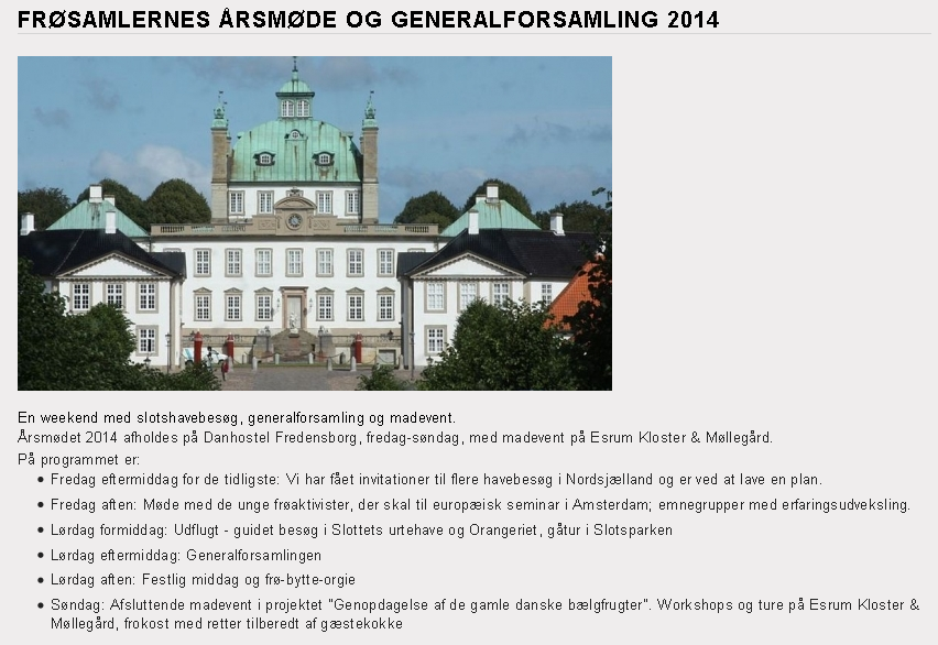 Frøsamlernes årsmøde