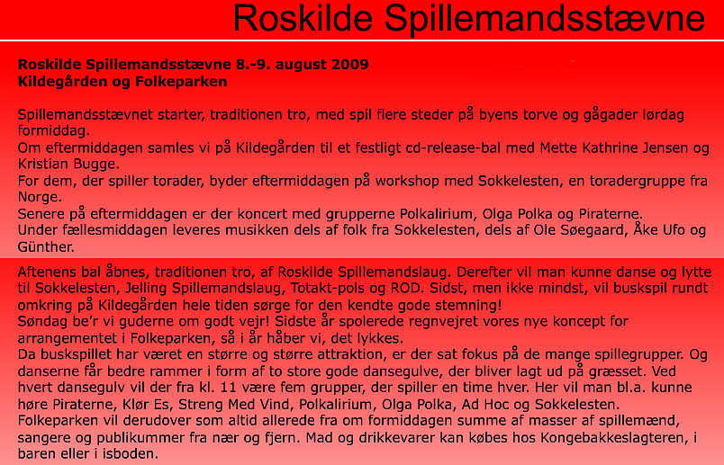 Spillemandsstævne i Roskilde 2009